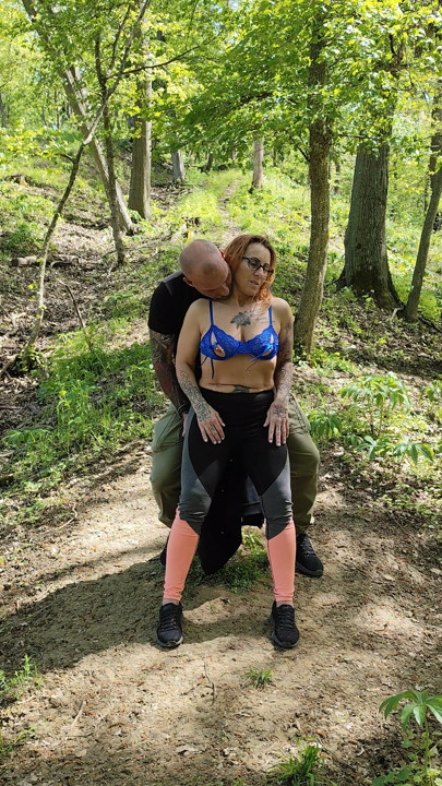 They fucked my hungry pussy while hiking!!! | Clip 1