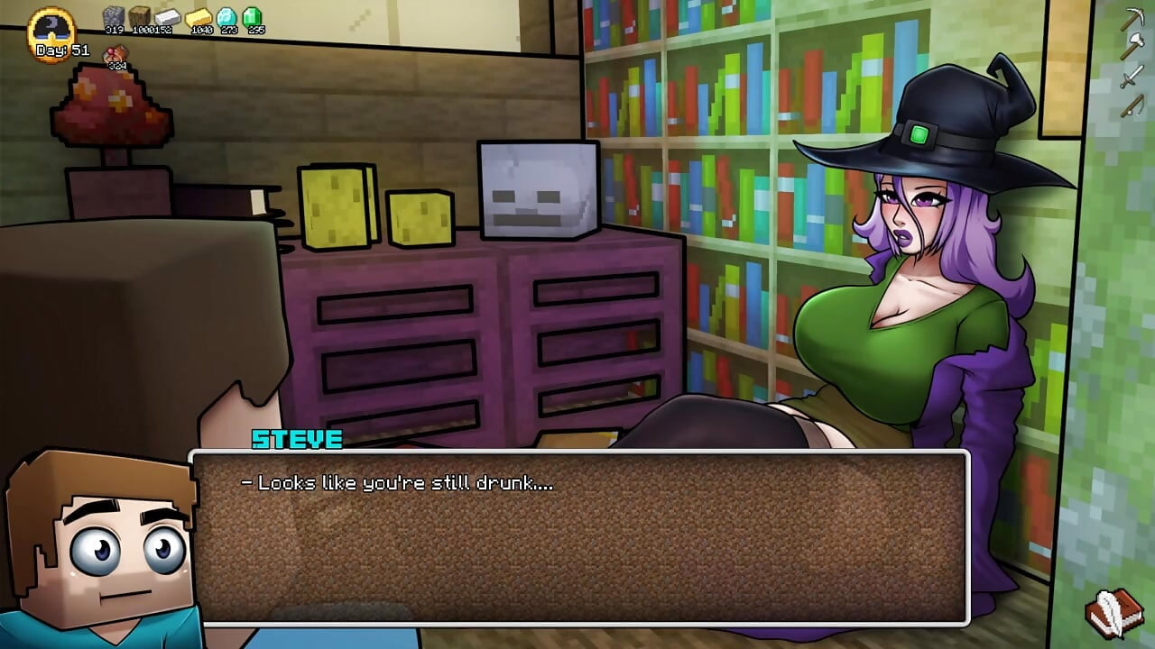 Minecraft Horny Craft - partea 16 - Muie cu vrăjitoare excitată de Loveskysanhentai