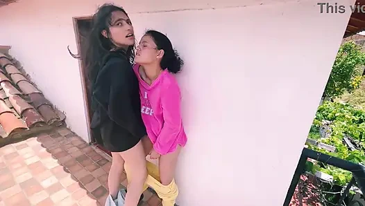 A quick with my best friend in public