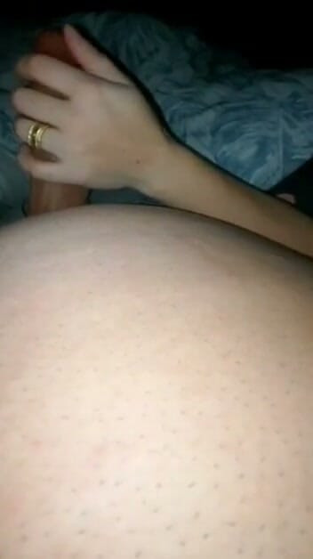 Stepmom handjob stepson 9 inch of dick in bed | Clip 1