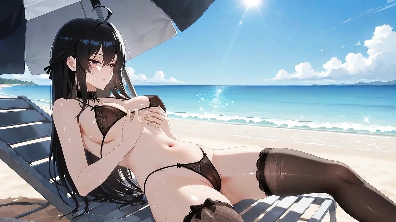 AI Gothic Beauty by the Sea.