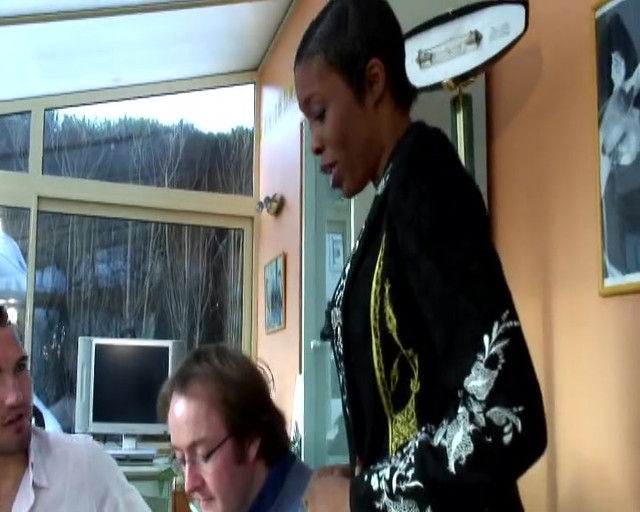 Good looking French babe gets gangbang for the first time