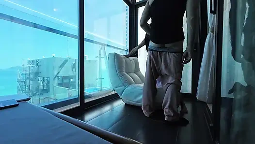 Tattooed Young Asian Sucking and Fucking Ends with Shaking Mega Orgasm