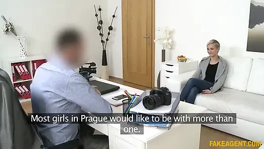 Fake Agent - Model Shows off Her Best Moves on the Desk