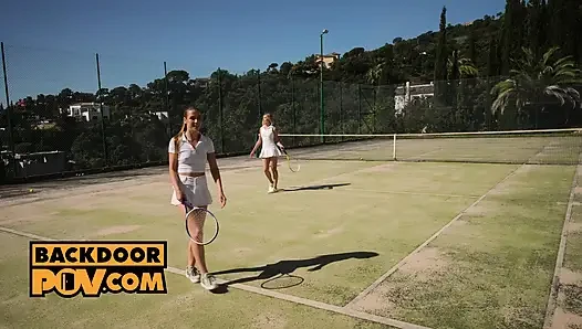 Alexis Crystal and Angelika Grays Share Cock After Tennis