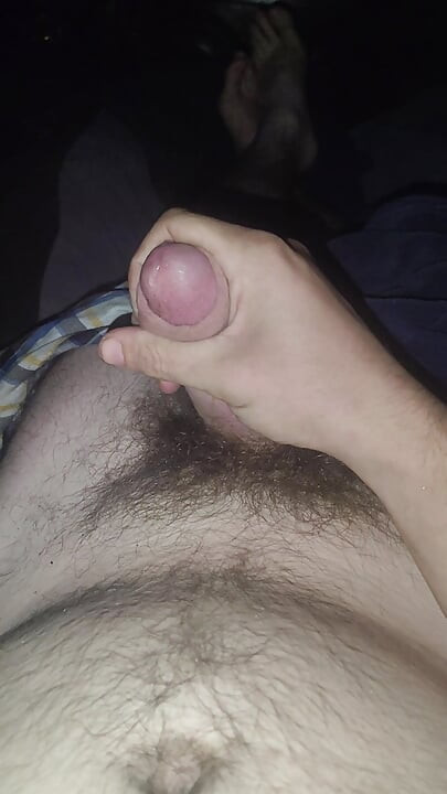 Messy edged climax with feet in veiw