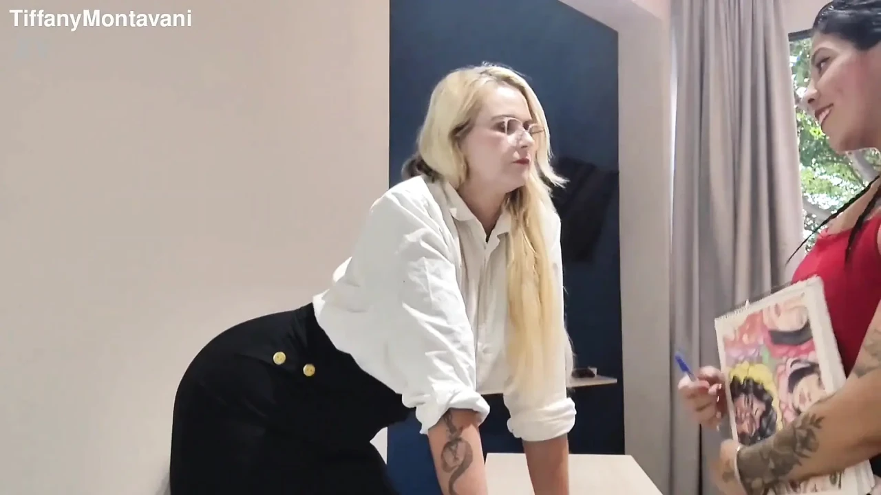 Teacher and Student Having Sex and Putting a Pen in Her Anus.