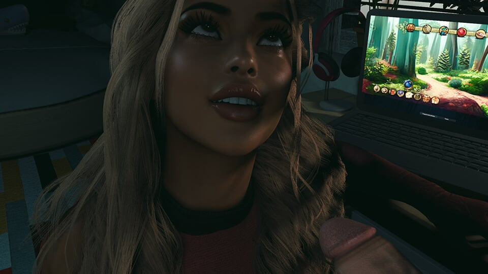 Gamer Girl Deepthroat – Intense Blowjob Session   Thick Ass Blonde Gives Sloppy Deepthroat
