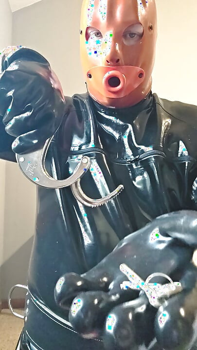 Dressing In Rubber To Swallow 6 Laods of Cum