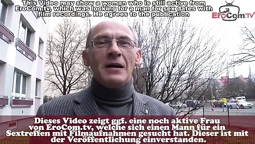 German grandpa offers sex to young woman from the street