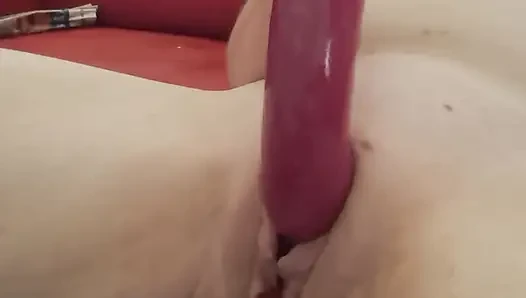 Intensive nahaufnahme, dildo ficken und zweimal squirten