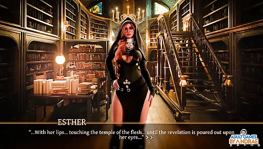 Sisters in Sin Gameplay Part 12 - Lust Performs the Sexual Ritual with Esther in the Library