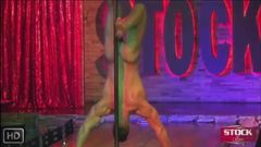 Malik stock bar stripper realmente sabe como fazer polling de dança