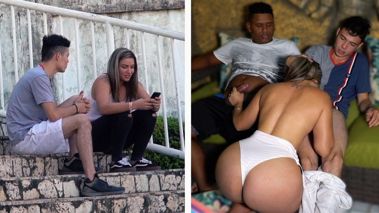 Bbw latina é fodida por dois caras, dupla penetração