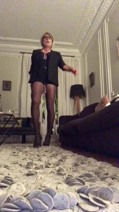 TRAVESTI CD TS TV SISSY  COLLANTS PANTYHOSE tailleur sexy