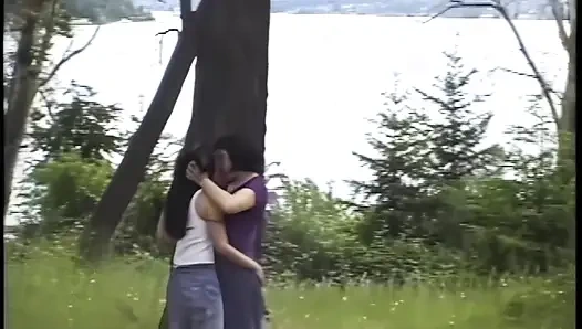Real life lesbo lovers outdoor pussy licking