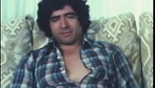 Vintage porno threesome with slut getting banged and creamed by two guys