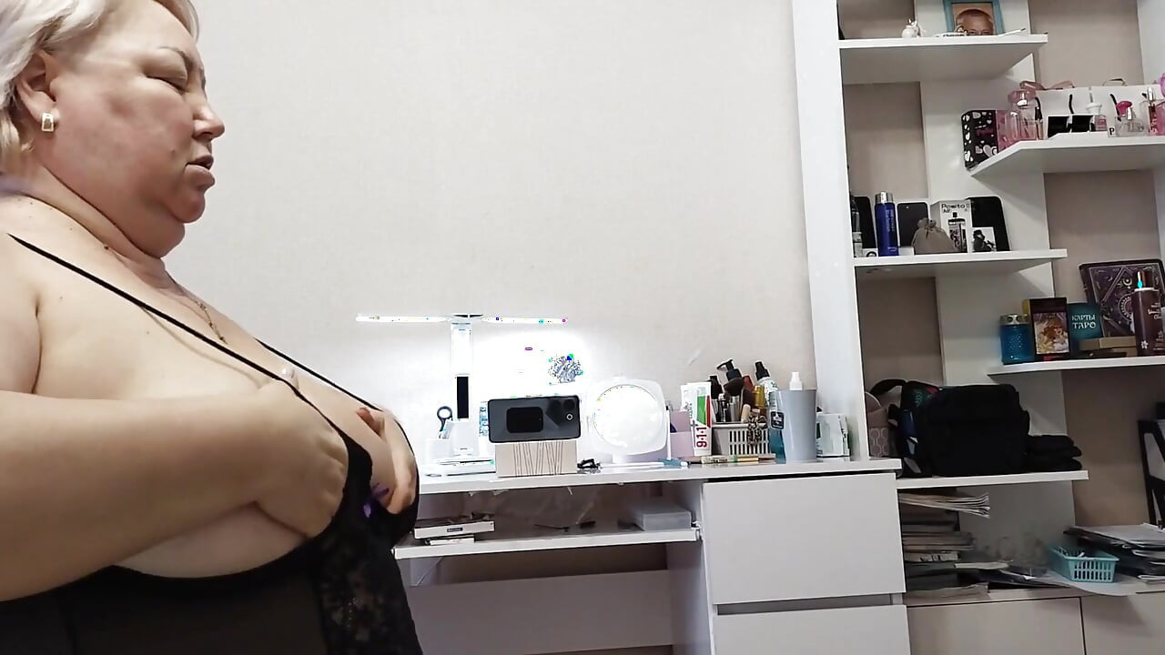 Stepmom Sucks Dick and Then I Pour Cum on Her Huge Tits