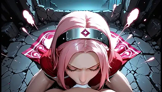Sakura Haruno Hot Ninja Fucking Hard In Hidden Cave And On The Road To Konoha - Doggy Style Anal Intense Pleasure Loud Moans Chakra Rose E