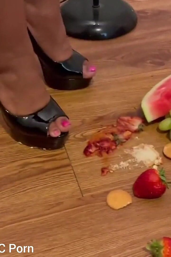 Squashing Fruits in My Black High Heels