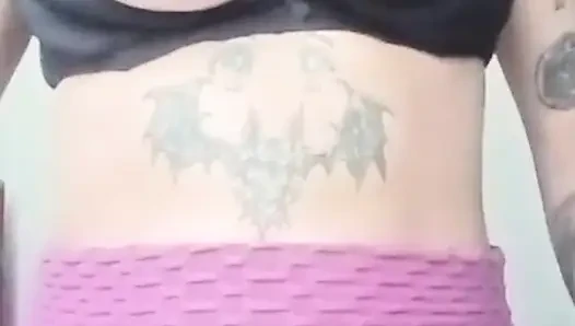My girlfriend's petite, busty friend sends me a video of her nice tits