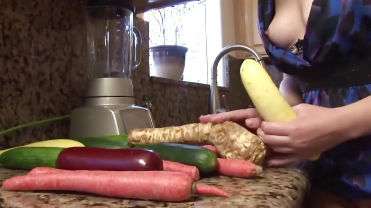 Cucumber, Vacuum and Raw Fucking - Horny Slut Takes Everything!