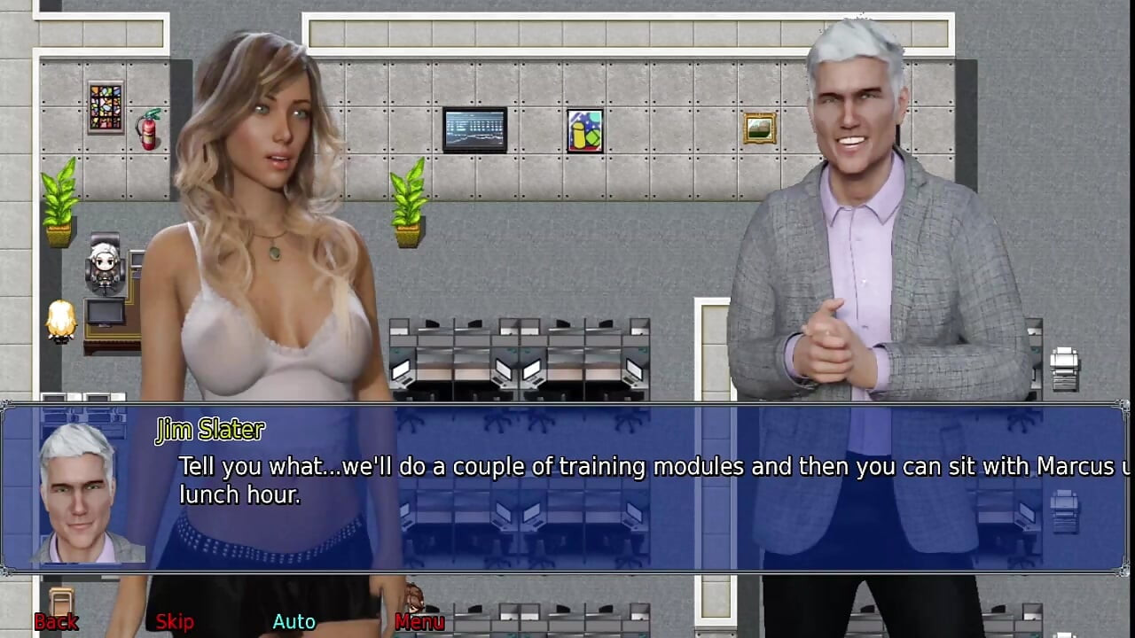 The office wife #23 - Stacy played with her new toy...Marcus got a blow job from Stacy