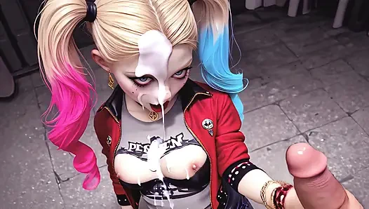 Yoghurt Party Vol. 1: Psycho Harley & Classic Lara POV (Deepthroat, Facial, AI Animation)