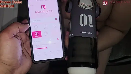 The SKULL MAN toy from BEYOURLOVER is so realistic that he cums inside while I'm sucking his balls