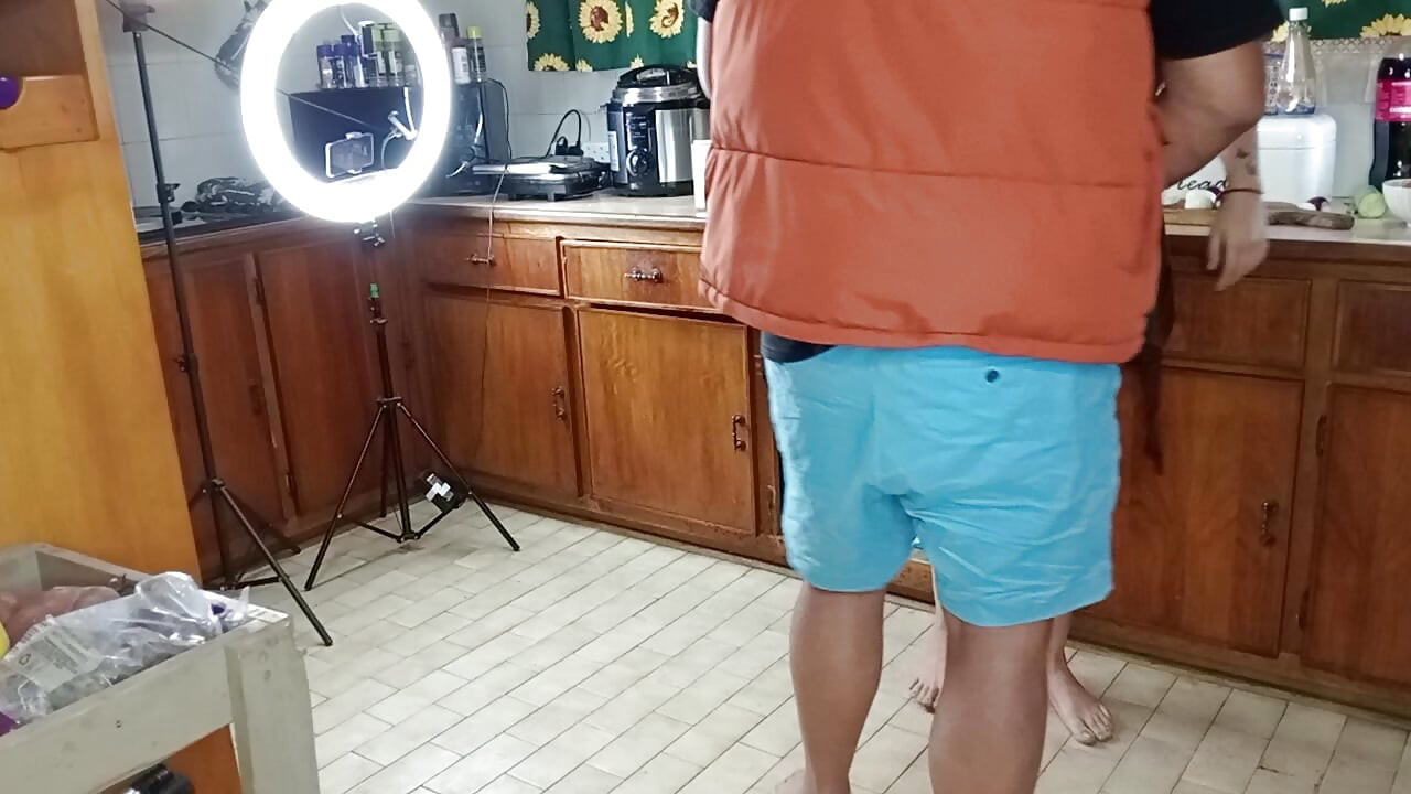 She tried to make salad and then she ate some cock