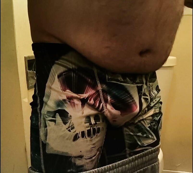 Hot guy teasing with dick play