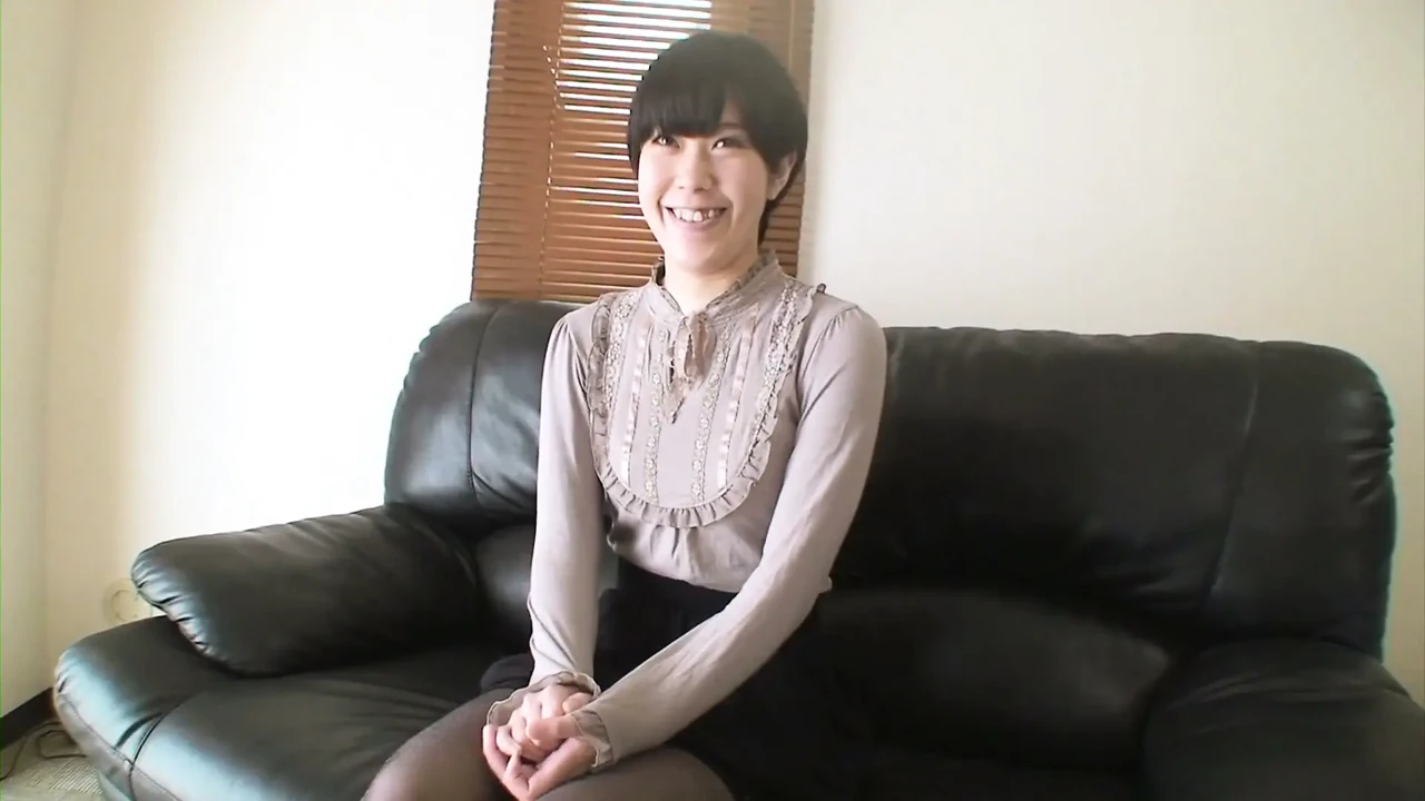 Adorable short hair Japanese MILF presents for cock