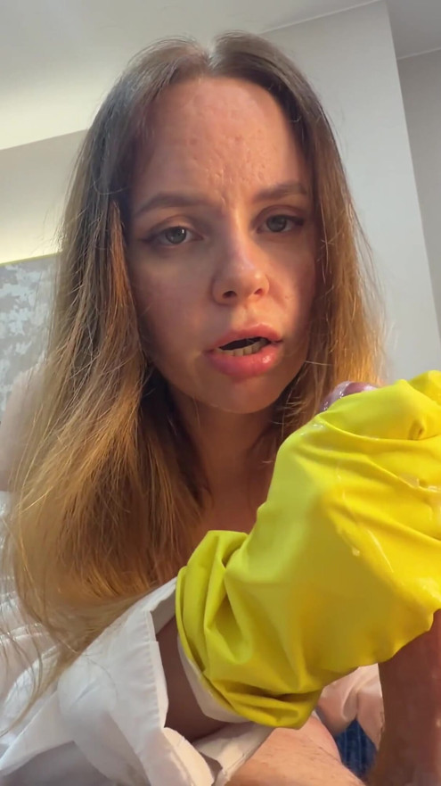 Gloved Handjob for my Boyfriend to Teach Him a Lesson | Clip 1