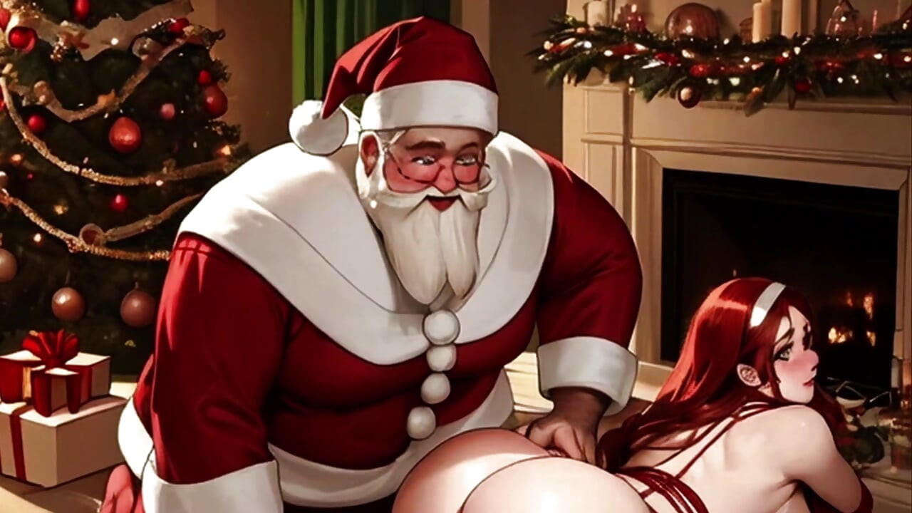 Santa qualität testet all die guten mädchen, die er in diesem jahr unter den baum steckt