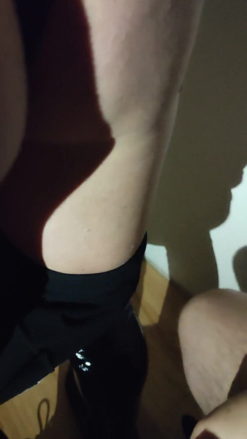 Stunning moment from "Sissy in latex leggins fuck gay on chair"