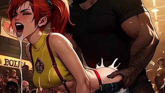 Misty mosh çukurunda büyük zenci içine alıyor