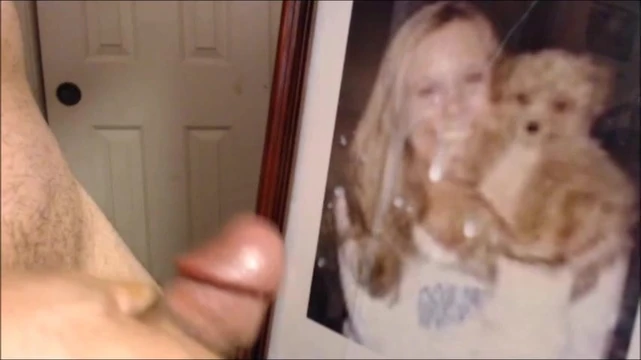 my girl's picture drenched in cum slo mo
