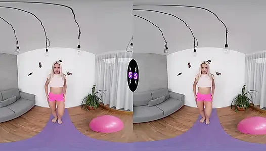 Masturbating on a big pink ball – TmwVRnet