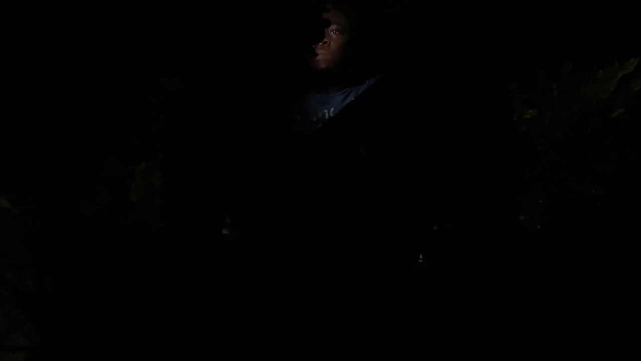 Outside In The Dark Gooning Till I Nut On The Sidewalk While Cars Passing By