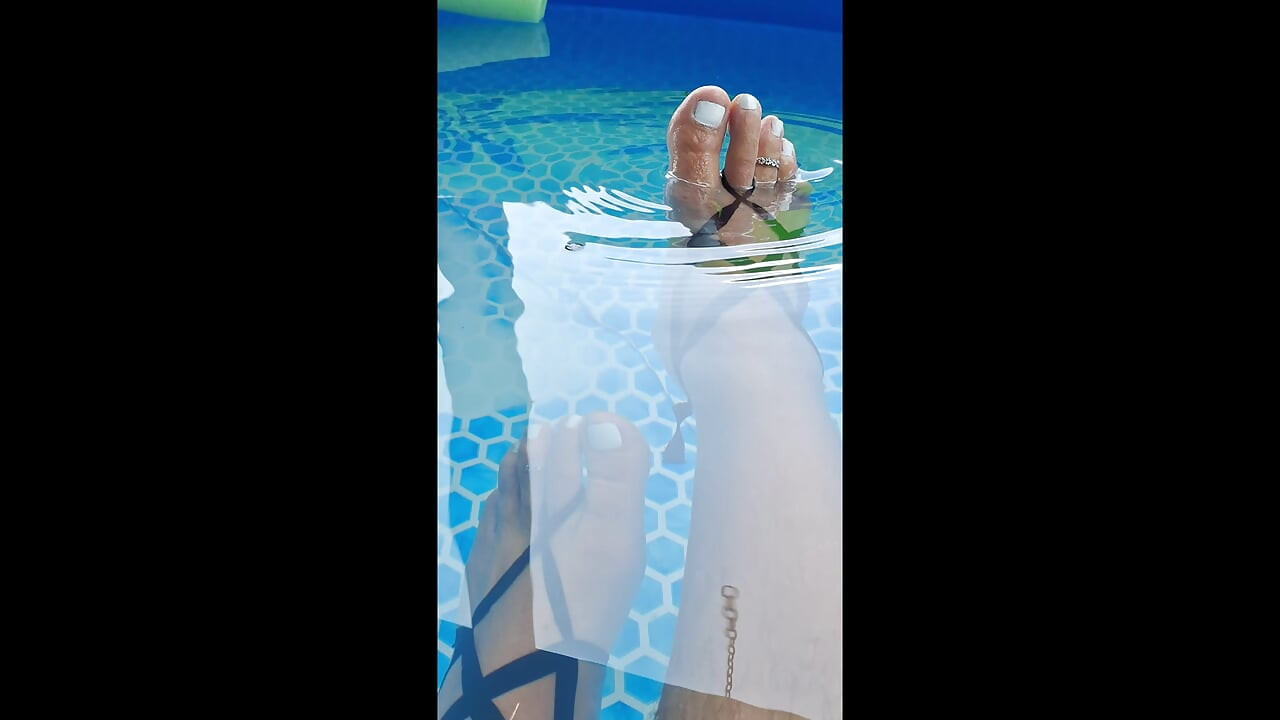 Under water feet