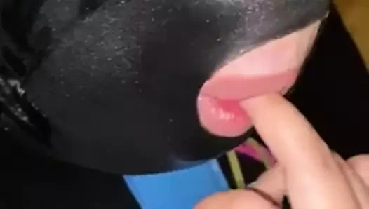 swollow cum at Inverted suspension 2