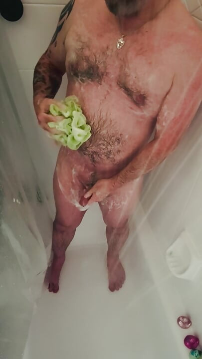 morning shower with a semi