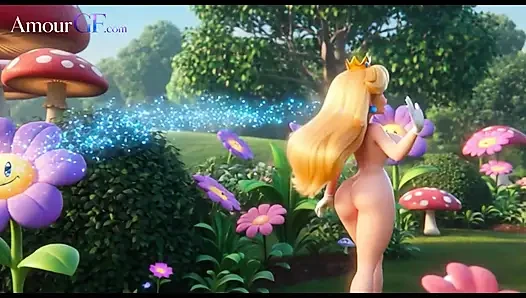 3D Animation Princess Peach Takes It All Deep in the Garden