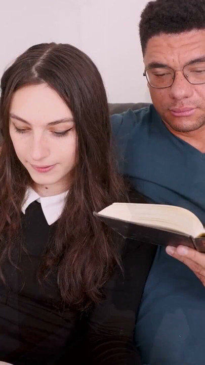 GROOBYGIRLS - Enjoy As Tgirl College Student Fucks Her Private Teacher | Clip 1