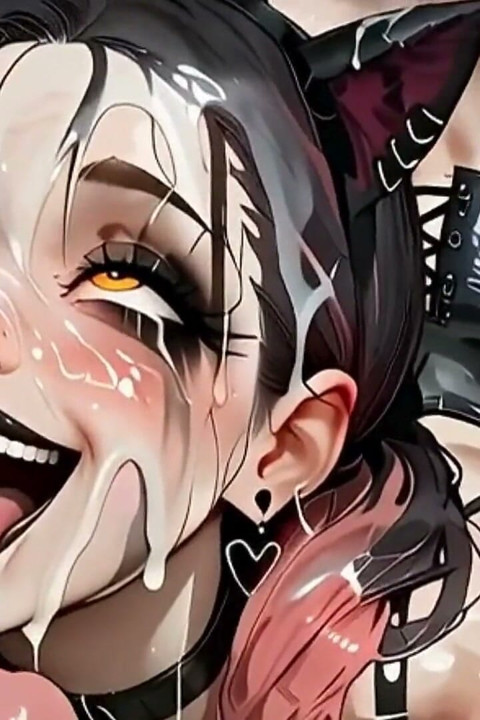 Fair-skinned Goth Babe Takes Several Huge Cocks in Her Tight Holes. Waifu Hentai Animation.