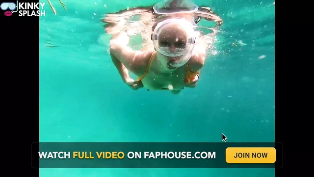 Snorkel Slut in Paradise - Underwater Flash & Naughty Tease