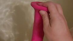 New Toy is Too Big for my Tight Pussy, Dildo gets Stuck