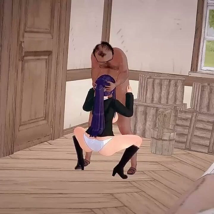 Sousou No Frieren - папоротник получает дырки, заполненные толстым ублюдком - 3D хентай Анимация