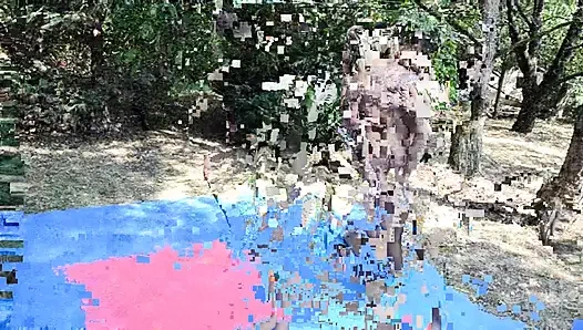 At the Backyard, Hot Teen Lana Pleasure Her Boy