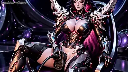 Giant Alien Conqueror Defeated by Her Own Huge Dildo & Toys
